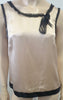 PHILOSOPHY DI ALBERTA FERRETTI Pale Pink Silk Black Trim Sleeveless Cami Top 10