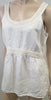 NOA NOA LEISURE LINEN White Linen Sequin Trim Sleeveless Cami Vest Top XL