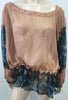 VASSILISA Multi Colour Silk Fox Print Beachwear Tunic Kimono Blouse Top S EU36