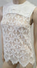 FRAME White Cotton Blend Round Neck Pleated Lace Sleeveless Tank Cami Vest Top S