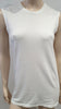 IRO Cream Textured Cotton KIA Perforated Rear Sleeveless Tank Vest T-Shirt Tee T