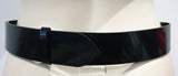 MARNI Made In Italy Women's Black Patent Leather Enamel Buckle Detail Belt Sz:75