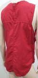 ISABEL MARANT ETOILE Red Cotton Silk Sleeveless Cargo Cami Vest Tank Top Sz: 2/S