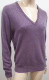 POLO RALPH LAUREN Lilac Purple 100% Cashmere V Neck Jumper Sweater Top M