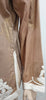 TAJ BY SABRINA CRIPPA Brown Gold Metallic & Cream Trim Embroidered Kaftan Top L