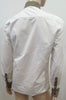 BALLY White & Beige Trim Cotton Collared Long Sleeve Formal Blouse Shirt Top 10