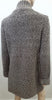 DORIANI CASHMERE Brown & Cream Chunky Knit Funnel Neck Long Cardigan 46 UK14