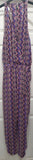 PEPE JEANS Purple Multicolour V Neck Geometric Pattern Sleeveless Jumpsuit M