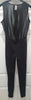 KORAL Black METER Glossy Panel Slit Sleeveless Activewear Gym Jumpsuit BNWT