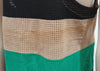 DROME Black Green & Beige Suede Leather Striped Perforated Cami Vest Tank Top L