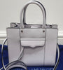 REBECCA MINKOFF White Leather Hand Held & Detachable Shoulder Strap Tote Bag