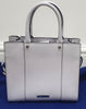 REBECCA MINKOFF White Leather Hand Held & Detachable Shoulder Strap Tote Bag