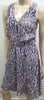 REBECCA TAYLOR Lilac Purple Silk Abstract Print Sleeveless Short Mini Dress 2 UK