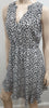 REBECCA TAYLOR White & Black Silk Animal Print Sleeveless Short Mini Dress 2 UK6