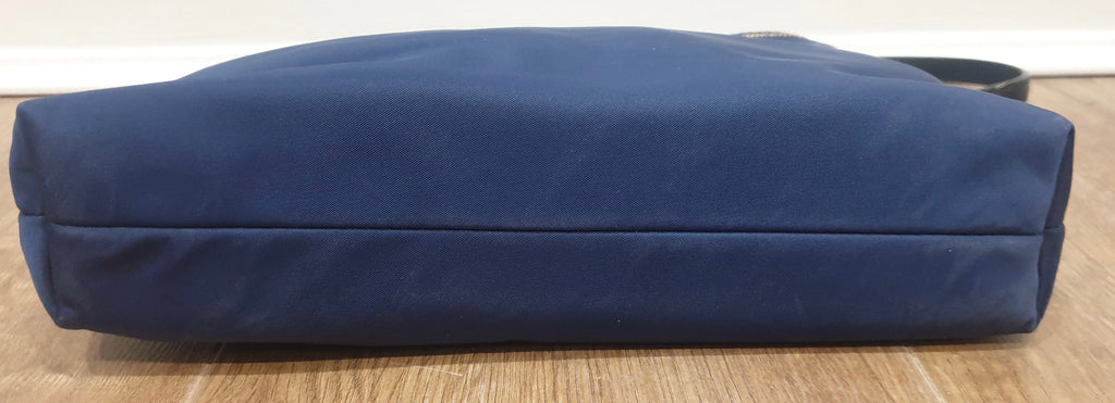 KATE SPADE Royal Blue Fabric Slim Width Black Crossbody / Shoulder Strap Bag