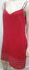 TED BAKER Deep Red Ribbed V Neck Sleeveless Stitch Detail Short Mini Dress UK12