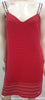 TED BAKER Deep Red Ribbed V Neck Sleeveless Stitch Detail Short Mini Dress UK12