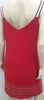 TED BAKER Deep Red Ribbed V Neck Sleeveless Stitch Detail Short Mini Dress UK12