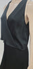 THEORY Women's Black Silk V Neck Sleeveless Layered A-Line Formal Dress 8 UK12