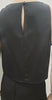 THEORY Women's Black Silk V Neck Sleeveless Layered A-Line Formal Dress 8 UK12