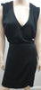 DICTIONARY Women's Black V Neck Sleeveless Tie Waist Short Formal Dress L