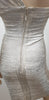 HERVE LEGER Silver & White One Shoulder Bandage Bodycon Evening Mini Dress XS