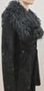 TEMPERLEY LONDON Black Sheepskin Collared Embroidered Winter Jacket Coat UK8