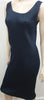 PLEATS PLEASE ISSEY MIYAKE Navy Blue Pleated Sleeveless Midi Dress 2 UK10/12