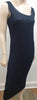 PLEATS PLEASE ISSEY MIYAKE Navy Blue Pleated Sleeveless Midi Dress 2 UK10/12