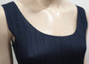 PLEATS PLEASE ISSEY MIYAKE Navy Blue Pleated Sleeveless Midi Dress 2 UK10/12