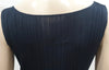 PLEATS PLEASE ISSEY MIYAKE Navy Blue Pleated Sleeveless Midi Dress 2 UK10/12