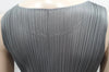 PLEATS PLEASE ISSEY MIYAKE Silver Grey Pleated Sleeveless Midi Dress 3 UK12