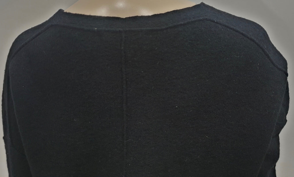 ALL SAINTS Black Wool Blend V Neck Long Batwing Sleeve Jumper Sweater Top M