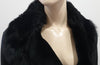 JANE NORRIS Black Lamb Skin Sheepskin Shearling Double Breasted Casual Jacket S