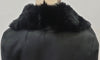 JANE NORRIS Black Lamb Skin Sheepskin Shearling Double Breasted Casual Jacket S