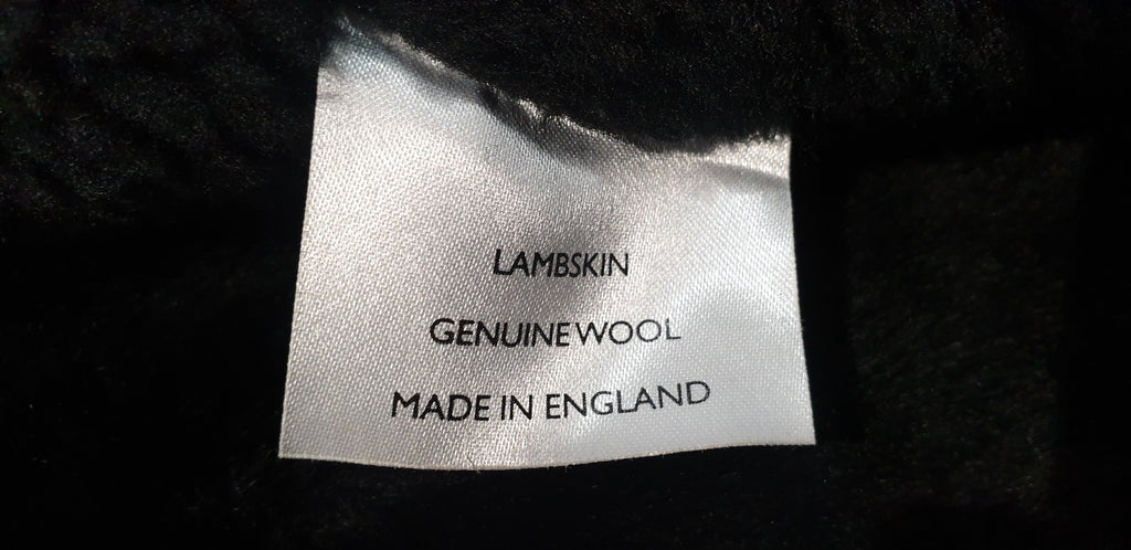 JANE NORRIS Black Lamb Skin Sheepskin Shearling Double Breasted Casual Jacket S