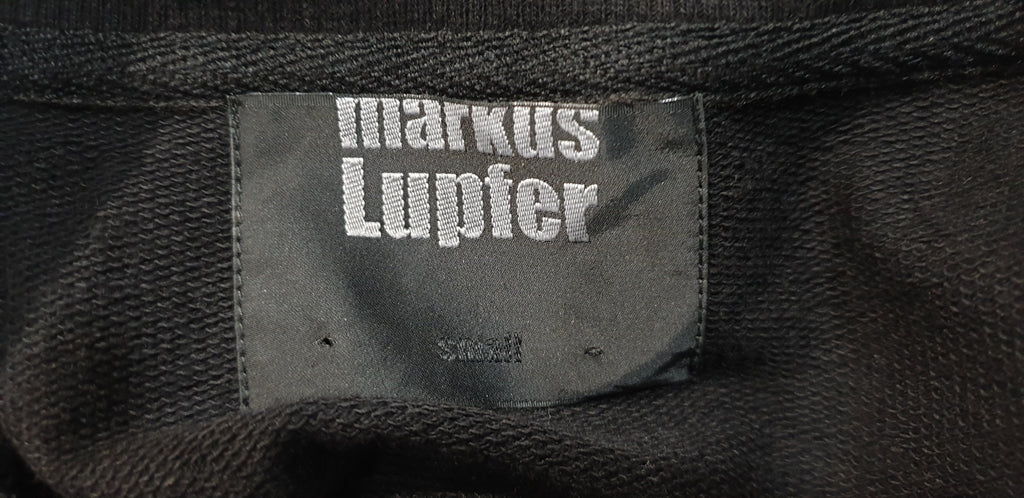 MARKUS LUPER Women's Black Cotton Sequin CLOWN Long Sleeve Jumper Sweater Top S