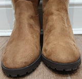 VANESSA WU Tan Suedette Cream Lining & Trim Casual Knee Boots EU40 UK7 NEW!
