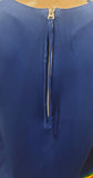 MIRA MIKATI Royal Blue Rainbow Rib Hemline Short Cap Sleeve Blouse Top UK12