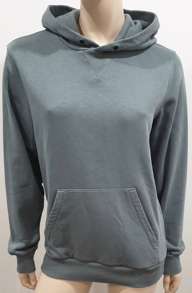 THEORY Pale Green Cotton Blend Hooded Long Sleeve Casual Sweater Hoodie Top XS