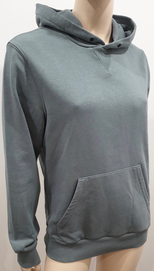 THEORY Pale Green Cotton Blend Hooded Long Sleeve Casual Sweater Hoodie Top XS