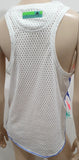STELLA SPORT ADIDAS White Multi Colour Climalite Activewear Gym Tank Vest Top M