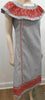 VALIANTE Grey White Striped Cotton Orange Embroidered Off Shoulder Midi Dress M