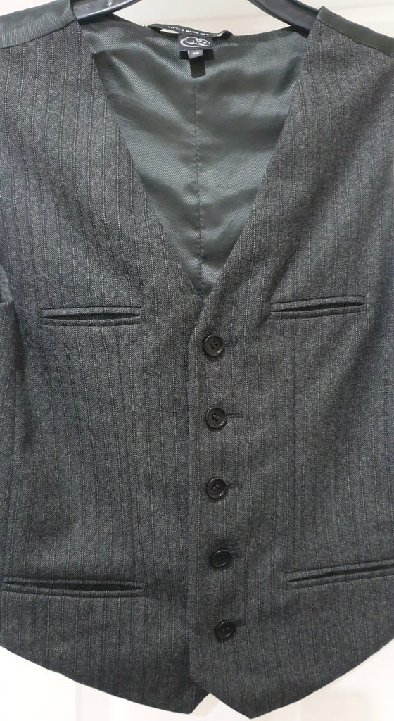 LITTLE MARC JACOBS Grey Wool V Neck Satin Rear Sleeveless Formal Waistcoat 12Y