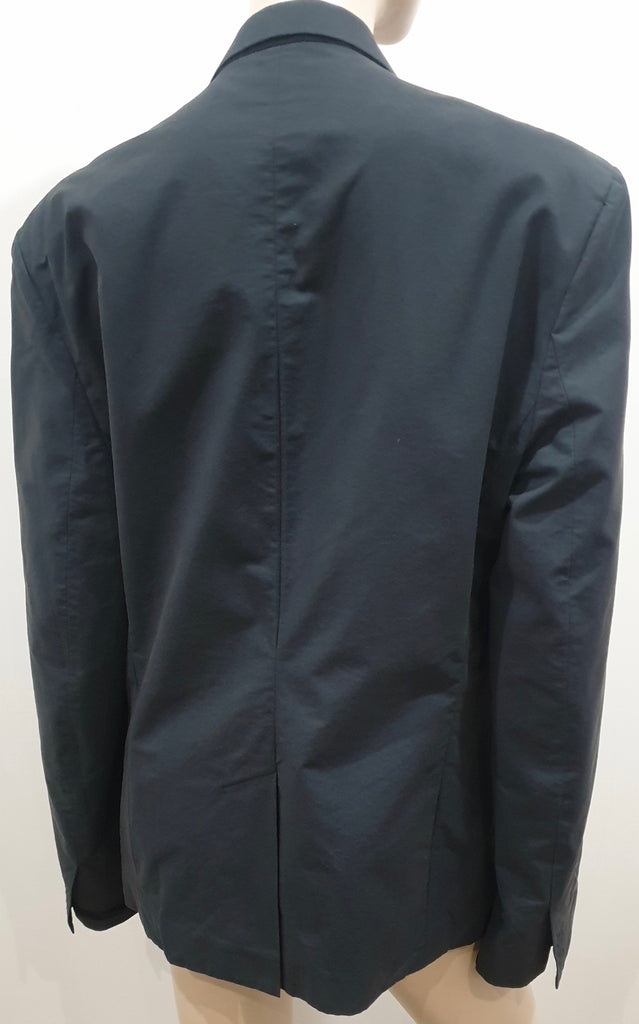 HELMUT LANG Menswear Blue Grey Cotton Blend Formal Blazer Jacket Sz:44