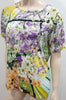 MARY KATRANTZOU Multi-Colour Modal Floral Print Short Sleeve T-Shirt Tee Top S