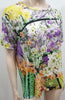 MARY KATRANTZOU Multi-Colour Modal Floral Print Short Sleeve T-Shirt Tee Top S