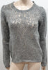 ISABEL MARANT Grey Mohair Blend Perforated Detail Long Sleeve Jumper Sweater M