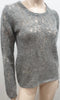 ISABEL MARANT Grey Mohair Blend Perforated Detail Long Sleeve Jumper Sweater M