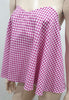 CAROLINE CONSTAS Pink White Cotton Checked Flared Corset Bustier Top M BNWT